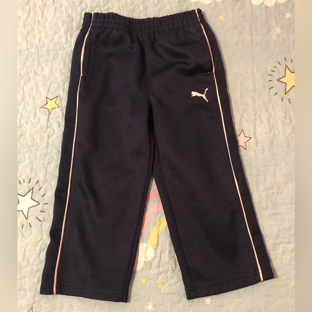Puma Dark Blue Athletic Pants with Red Tag
